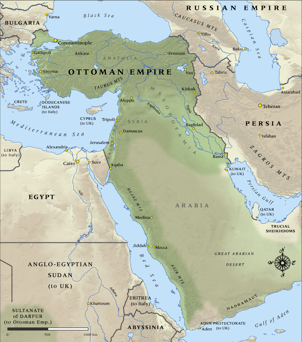 ottoman empire map at its height