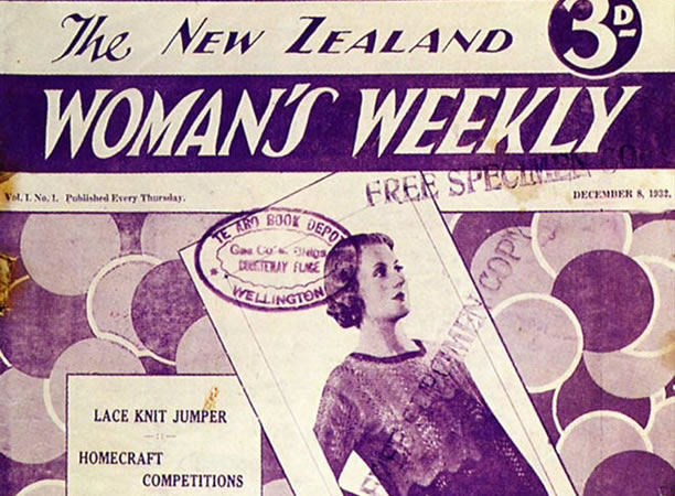 The cover of the first issue of the New Zealand Woman’s Weekly