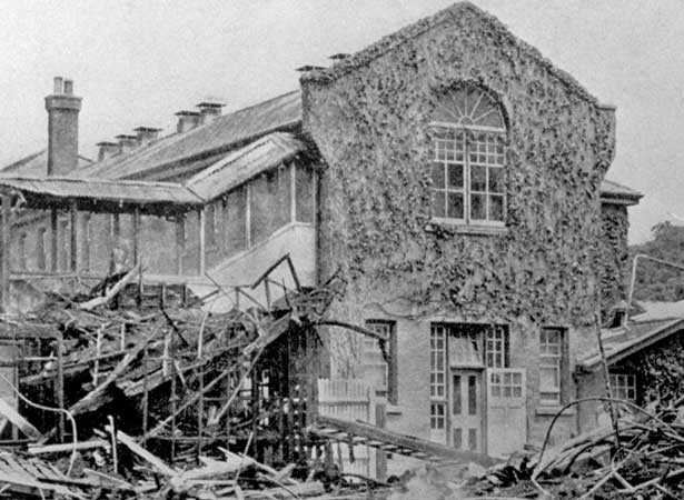 Aftermath of the Seacliff Mental Hospital fire