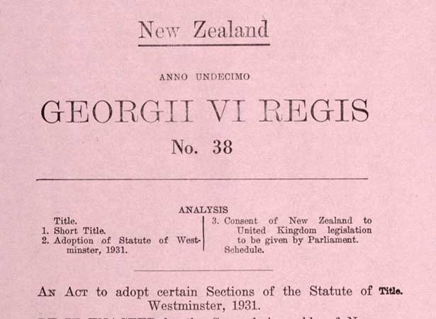 Statute of Westminster Adoption Act 1947