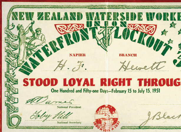 Watersiders’ loyalty card, 1951