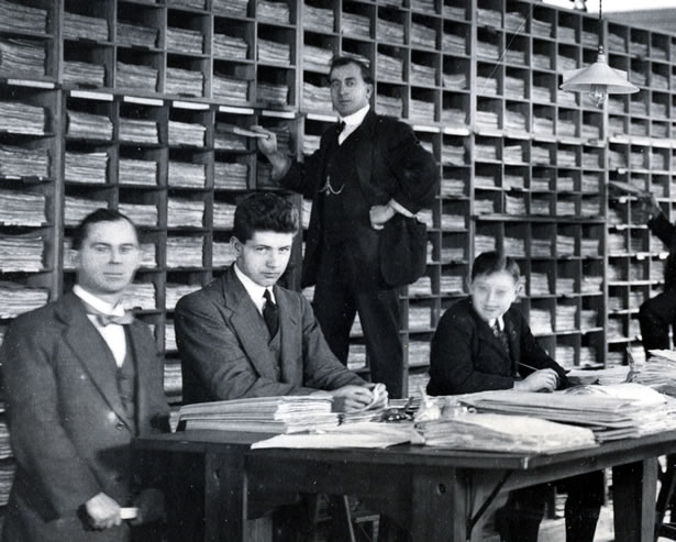 The ballot record room, WFCA building, c. 1918