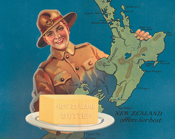 British First World War poster advertising NZ butter