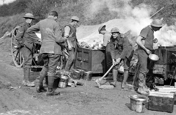 ASC troops preparing meal