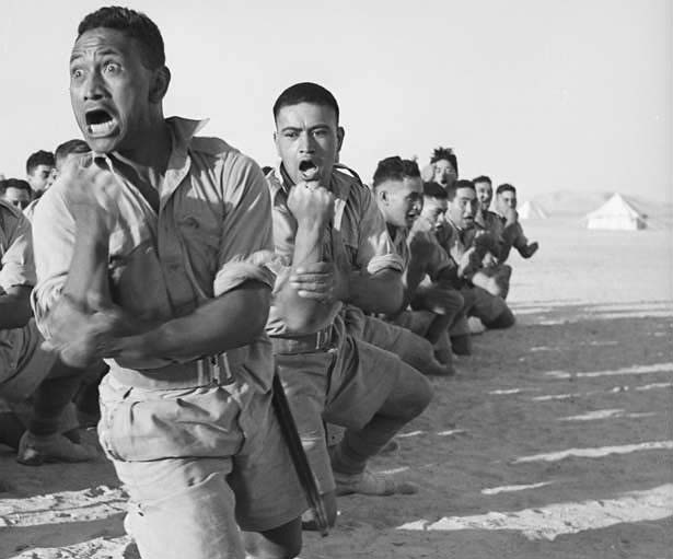 Maori Battalion haka in Egypt, 1941