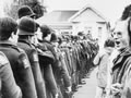 Anti-tour protestors at Palmerston North - 1981 Springbok tour