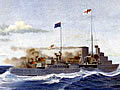 HMS Achilles during the Battle of the River Plate