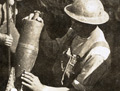 Firing a trench mortar during the First World War