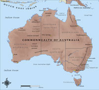 Map of the Commonwealth of Australia