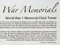 History of Blenheim war memorials from information board