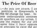 Paddy Keating's beer boycott letter