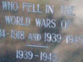 Brightwater war memorial plaque