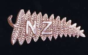 Fern badge with 'NZ' on it