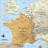 Map of Republic of France