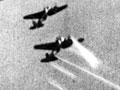 German bombers under attack