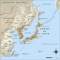Map of Empire of Japan