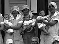 Karitane nurses and babies in 1929