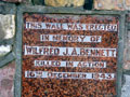 Inscription on memorial gate