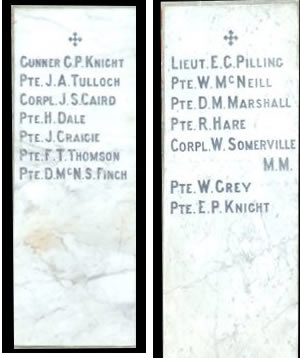 names from memorial