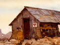 Shell-wrecked YMCA Hut by Nugent Welch, 1918