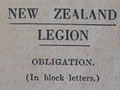 New Zealand Legion obligation