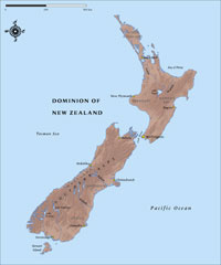Map of the Dominion of New Zealand