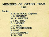 Otago rugby souviner programme