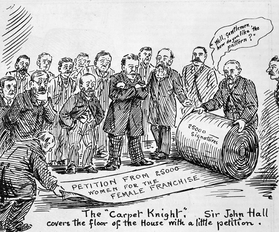 Suffrage petition cartoon