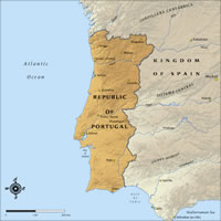 Map of the Republic of Portugal