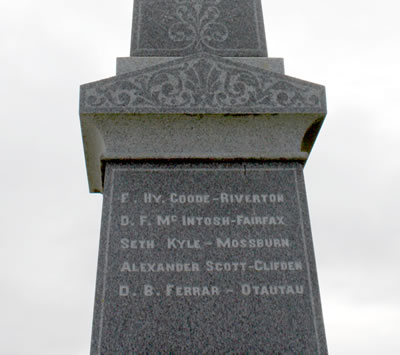 Detail from Riverton memorial