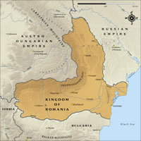Map of the Kingdom of Romania