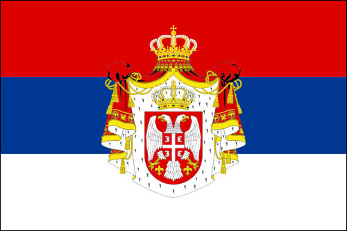  Kongeriket Serbia flagg