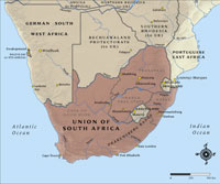 Map of the Union of South Africa