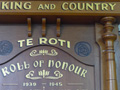 South Taranaki RSA roll of honour boards