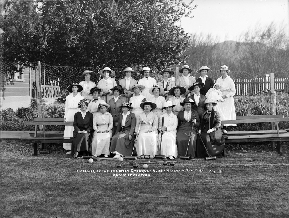 Hinemoa Croquet Club, Nelson, 1916