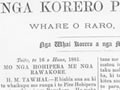 Page from the 1881 Maori language version of Hansard
