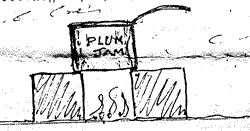 Simple diagram of cooker with pan with 'Plum Jam' on side