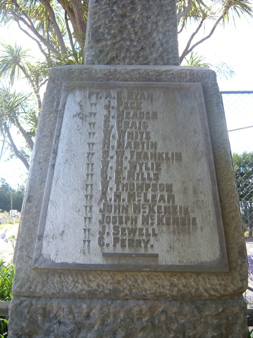Weber memorial names