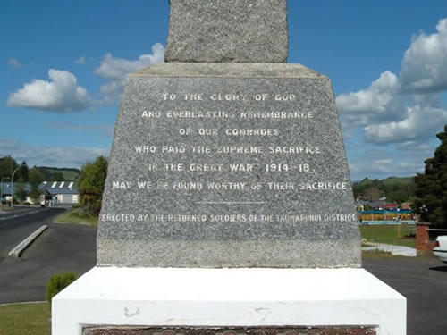 Taumarunui memorial