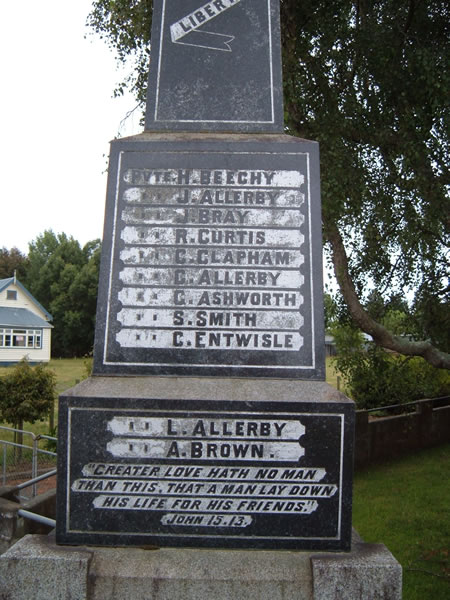 Colyton memorial detail