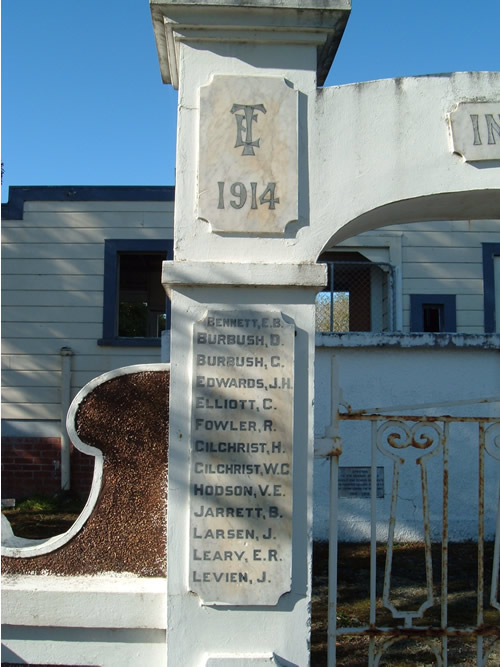 Palmerston North school gates memorial (detail)