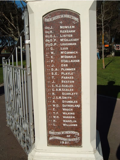 Martinborough memorial