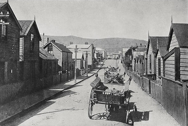 View of Haining Street toward Mt Victoria during the 1900s