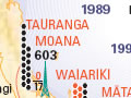 Map showing retention and protection of Māori language