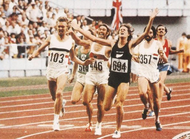 John Walker wins gold at the Montreal Olympics, 1976