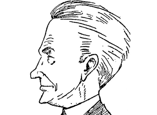 Newspaper caricature of Daniel Cooper