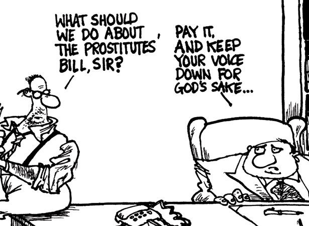 Tom Scott cartoon about prostitution reform, 2003