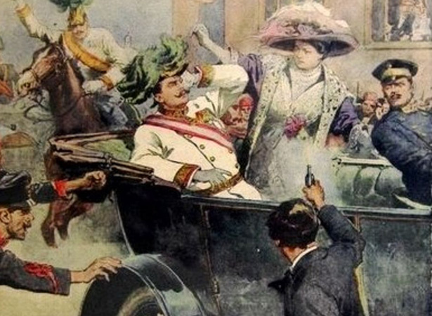 Gavrilo Princip assassinates Franz Ferdinand, 1914