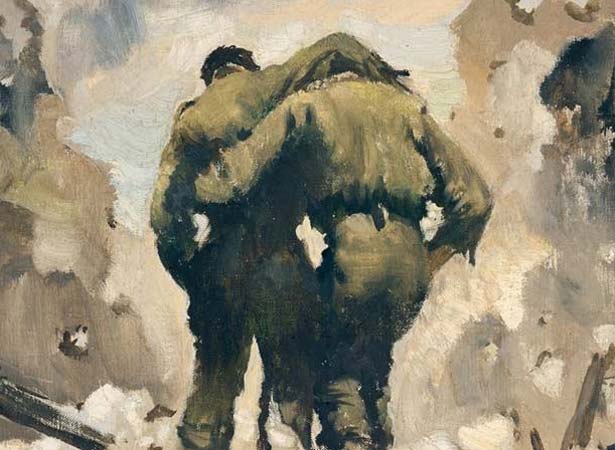 'Wounded at Cassino', by Peter McIntyre