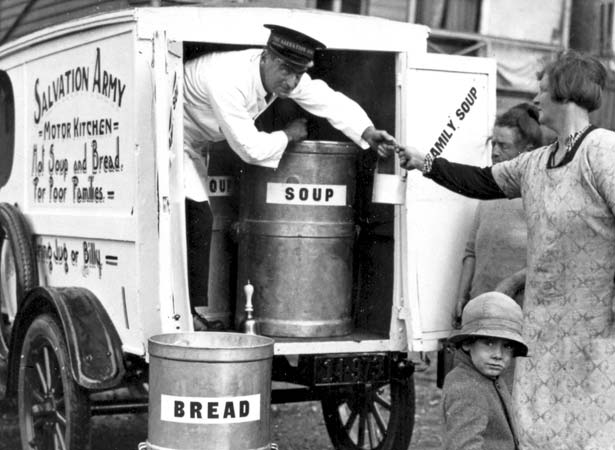 Salvation Army soup kitchen, 1931
